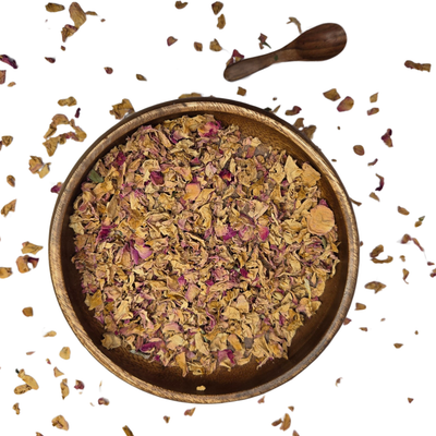 Rose buds and petals