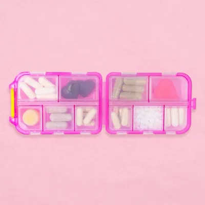 Pink Stork Pill Case