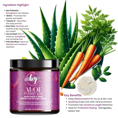 Beauty Gate Aloe &amp; Carrot Seed Moisturize &amp; Shine Protective 2 oz
