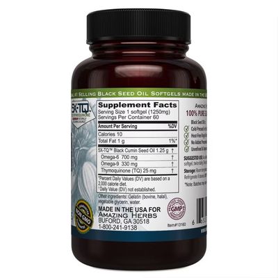 Premium Black Seed Oil Caps - 1 a Day