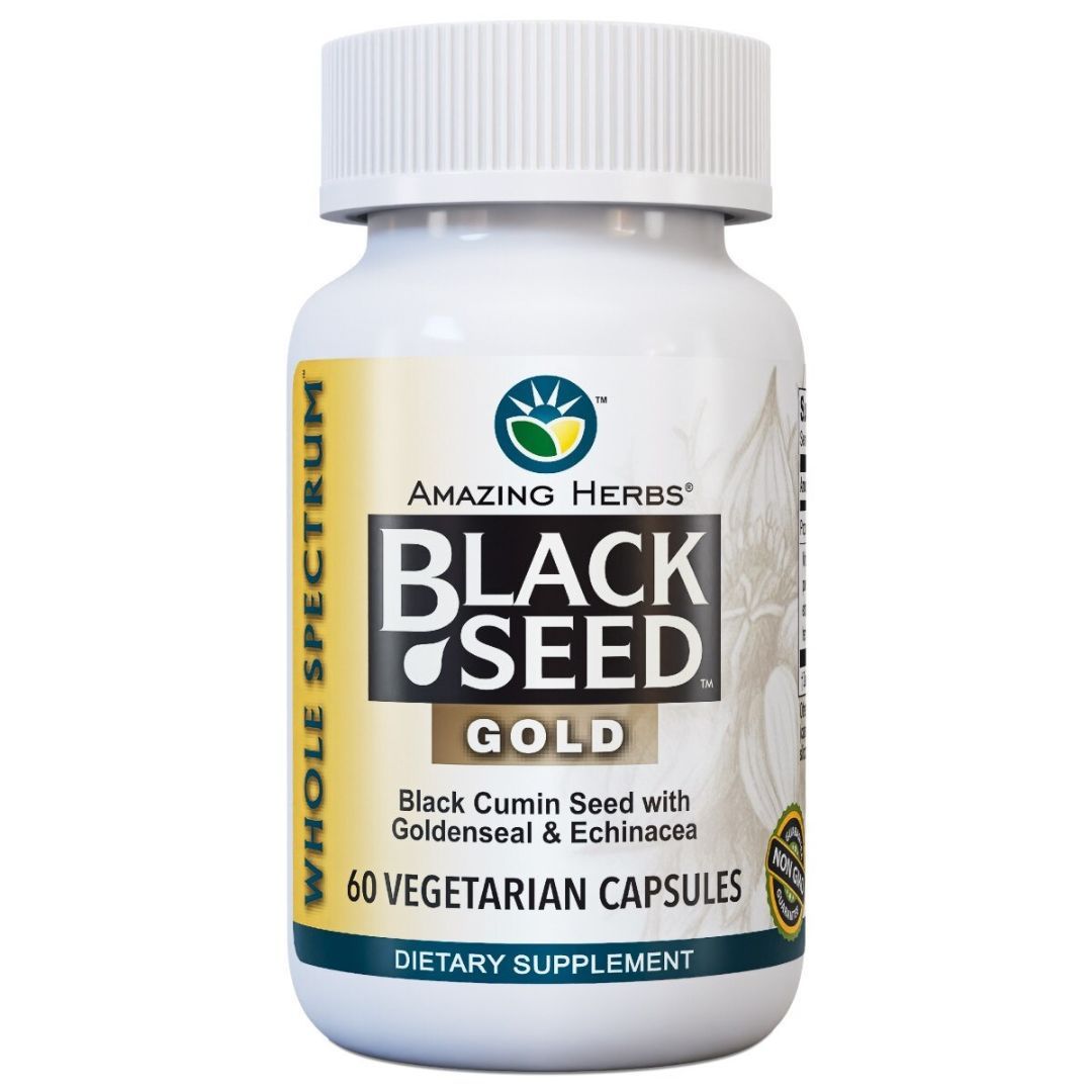 Amazing Herbs Black Seed GOLD with Echinacea &amp; Goldenseal