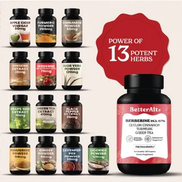 BetterAlt Berberine HCl 97% Capsules