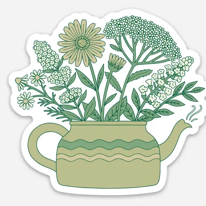Floral Teapot Sticker