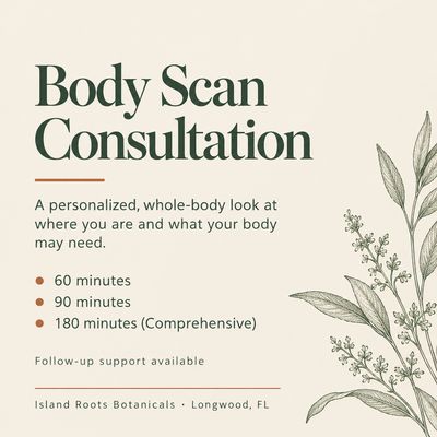 90 Minute Consultation with Body Scan 90 Minute Consultation with Body Scan