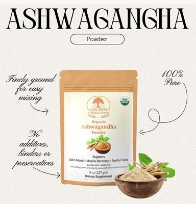 Organic Ashwagandha Powder 8oz