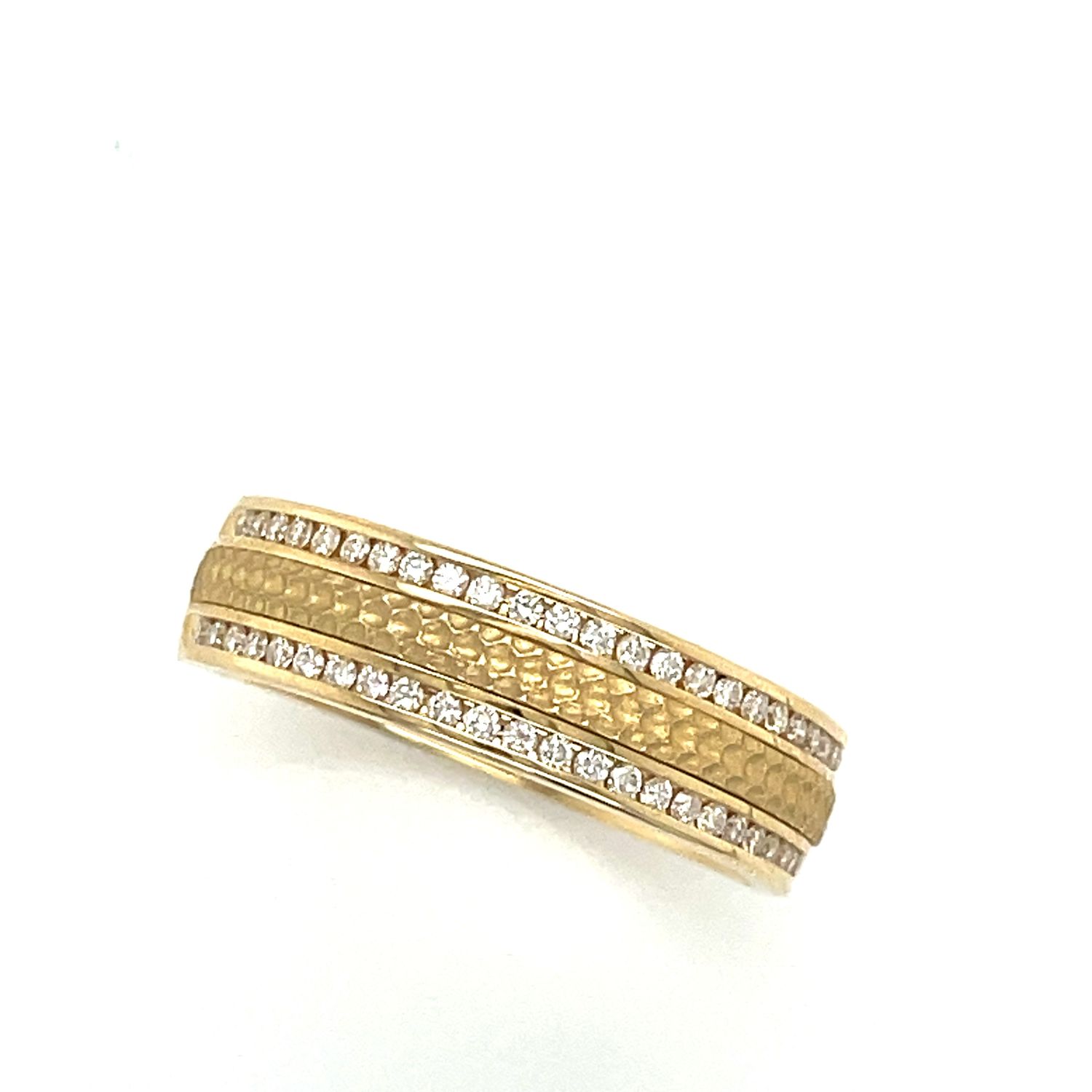 1/3 CTW Men’s Diamond Wedding Band Ring in 14 kt Yellow Gold