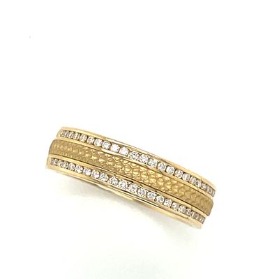 1/3 CTW Men’s Diamond Wedding Band Ring in 14 kt Yellow Gold