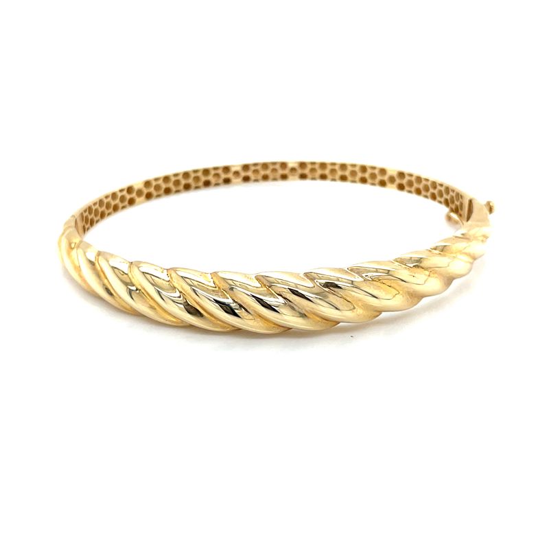 14kt Yellow Gold Women's Bangle with Box Clasp