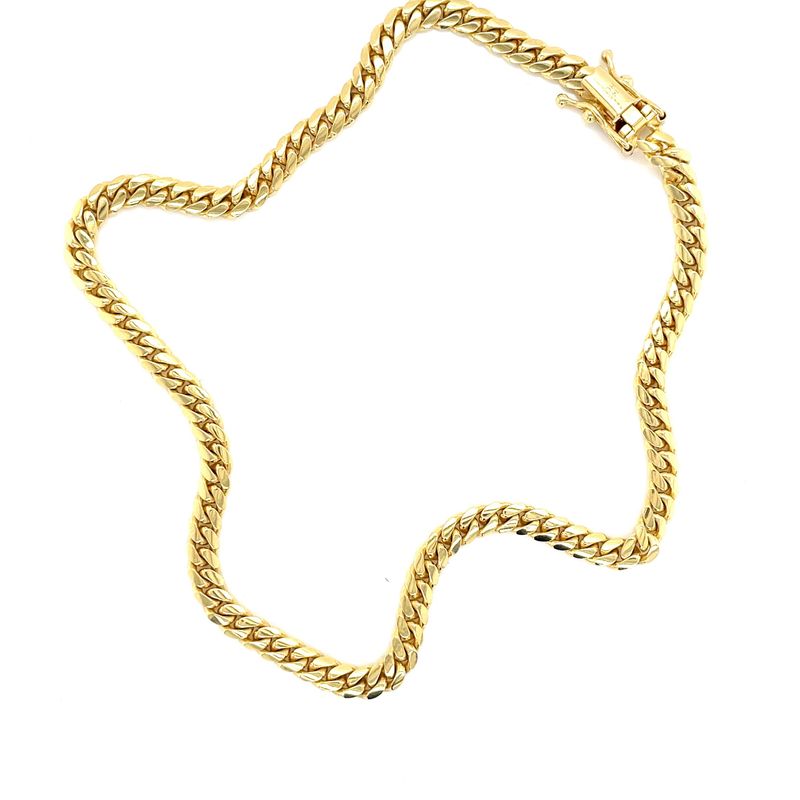 14kt Yellow Gold Cuban Link Anklet
