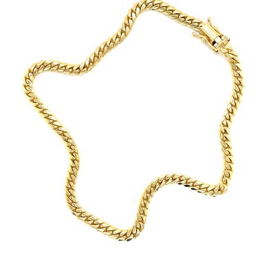 14kt Yellow Gold Cuban Link Anklet