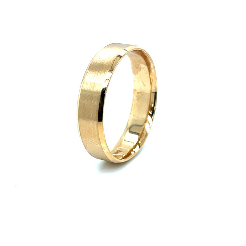 14kt Yellow Gold 6mm Satin Finish Wedding Band Ring