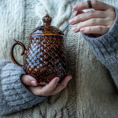 Wooden Dragon, Ceramic Mug, Dragon scale mug, Handmade pottery