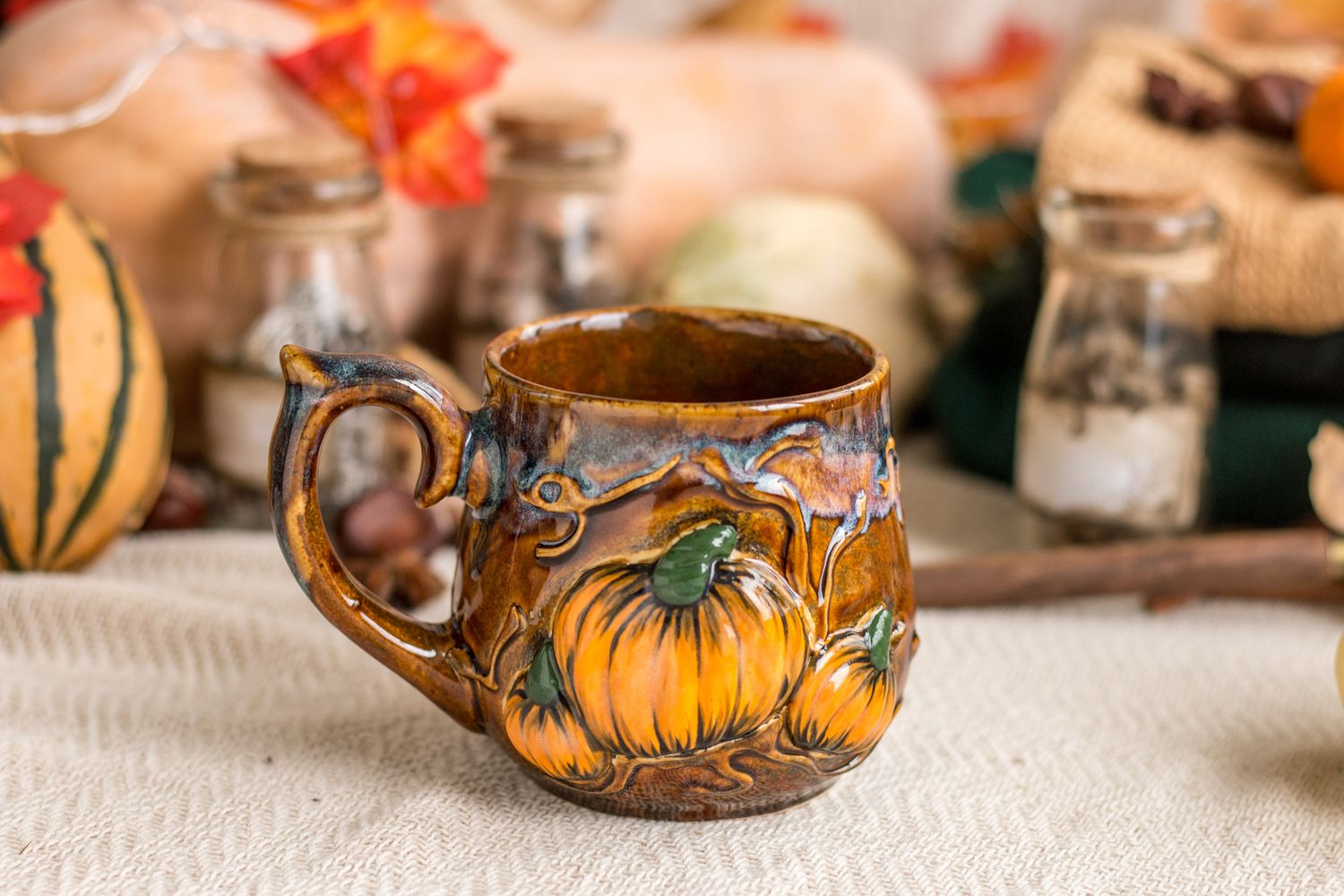 Pumpkin mug, Harvest mug