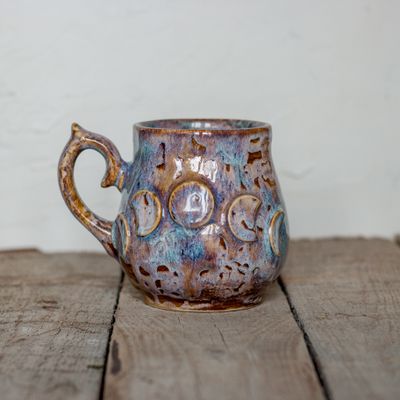 Moon mug, Ceramic Mug, Handmade pottery