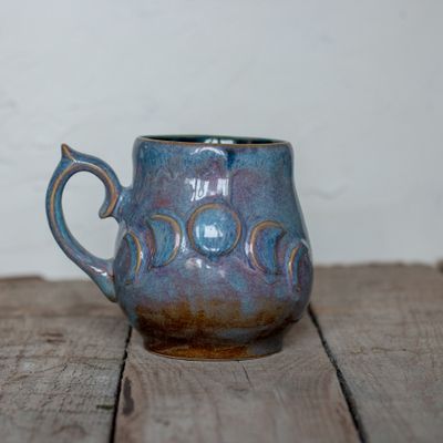 Moon mug, Ceramic Mug, Handmade pottery