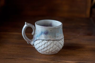 Day Dragon, Ceramic Mug, Dragon scale mug, Handmade pottery