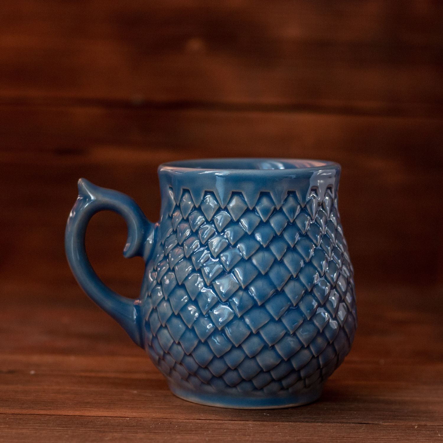 Sky Dragon, Ceramic Mug, Dragon scale mug, Handmade pottery