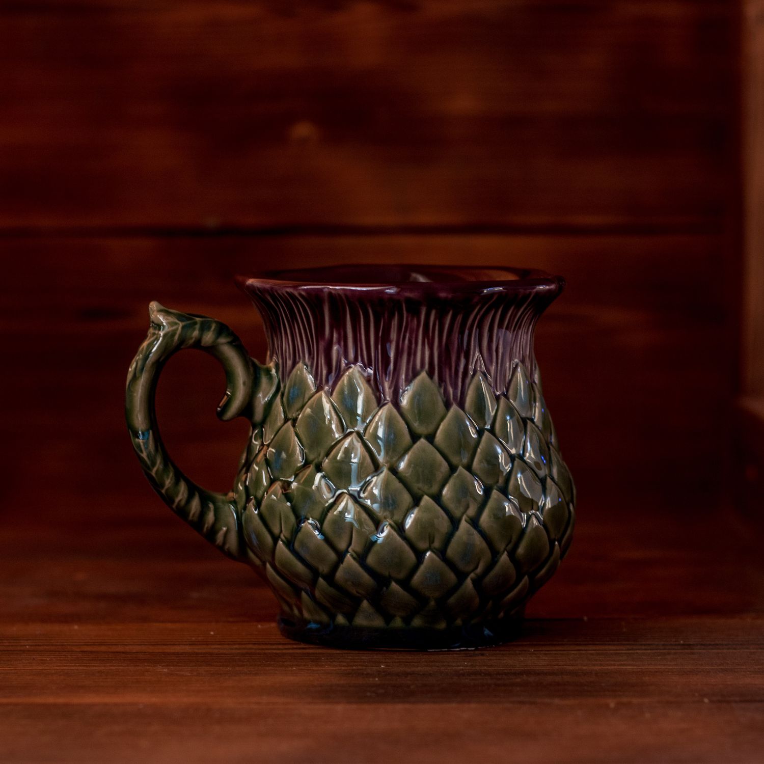 Thistle mug, Handmade pottery