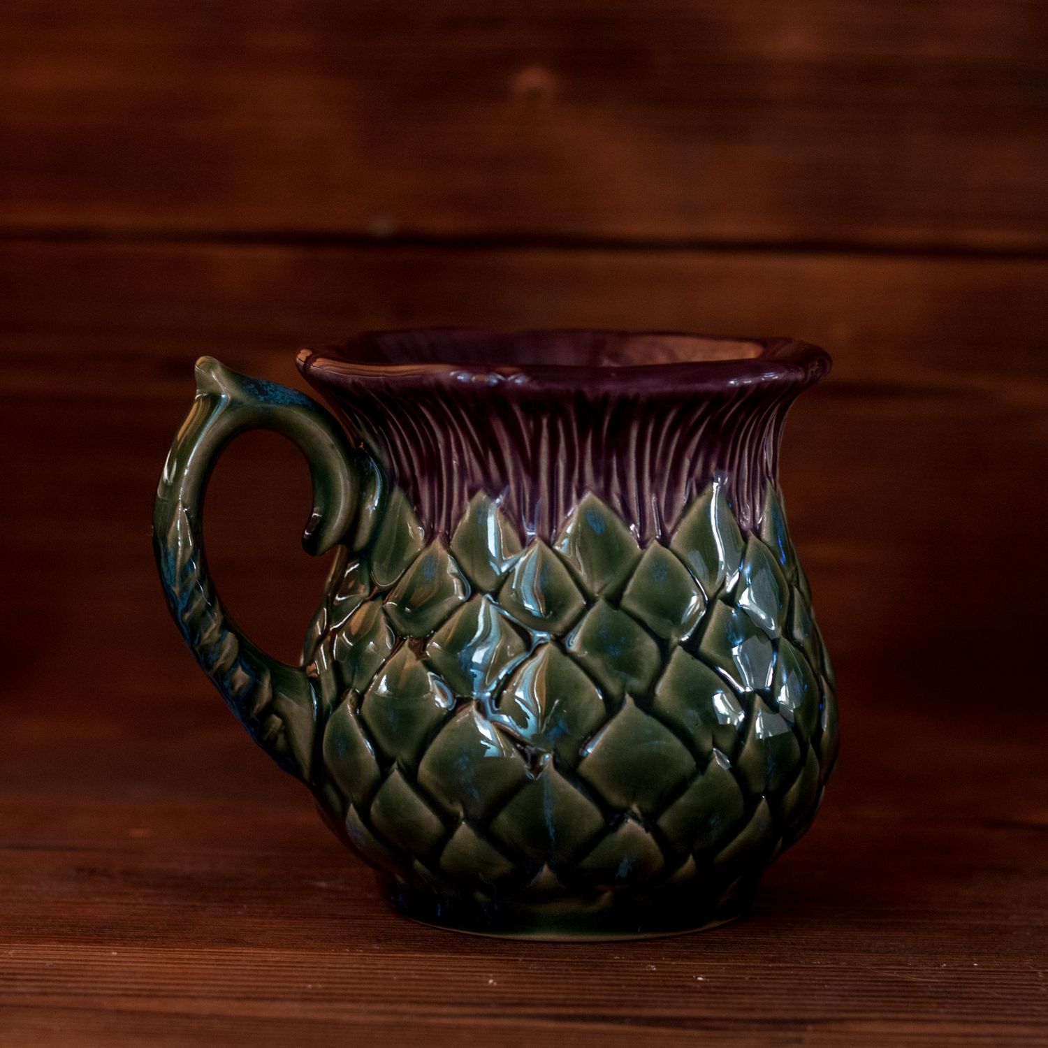 Thistle mug, Handmade pottery