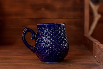 Cobalt Dragon, Ceramic Mug, Dragon scale mug, Handmade pottery