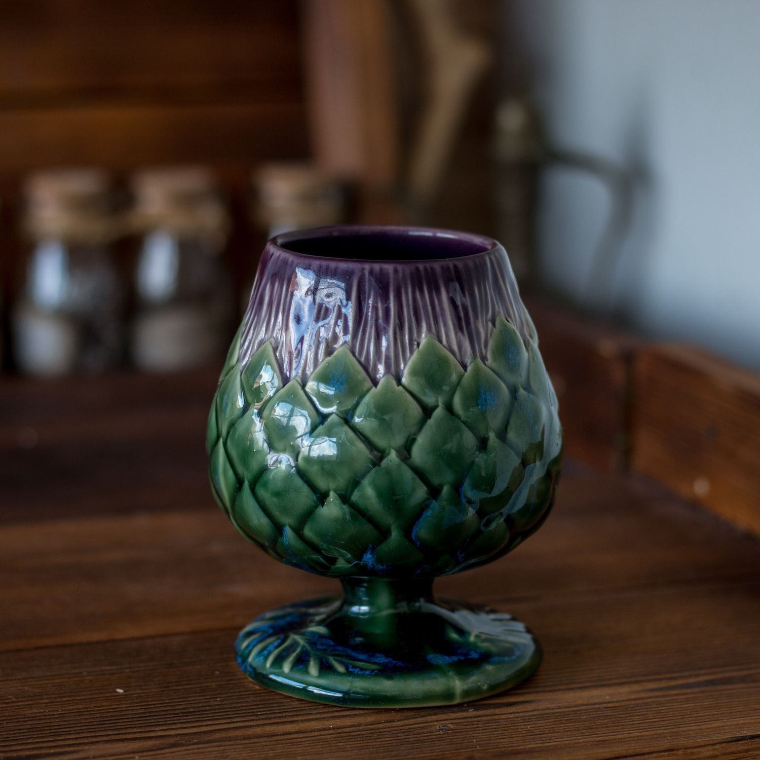 Thistle Goblet, Handmade pottery