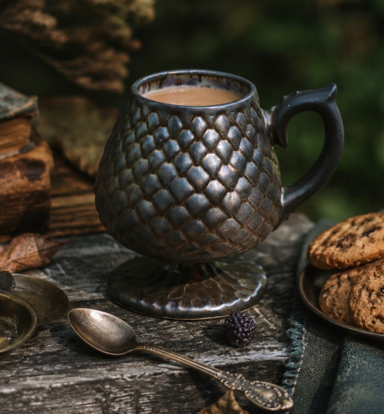 Golden Dragon, Ceramic Mug, Dragon scale mug, Handmade pottery