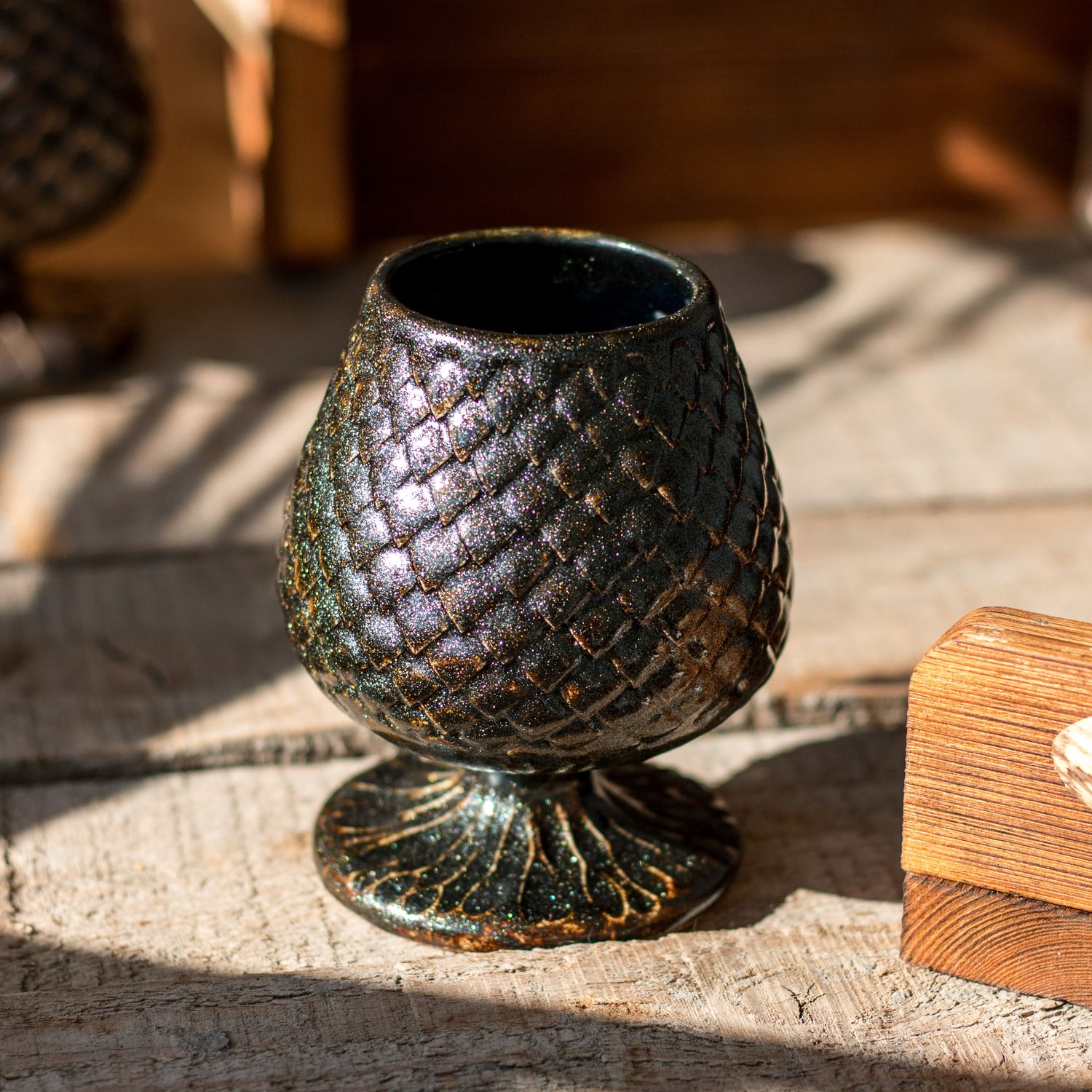 Sparkling Dragon, Ceramic Mug, Dragon scale mug, Handmade pottery