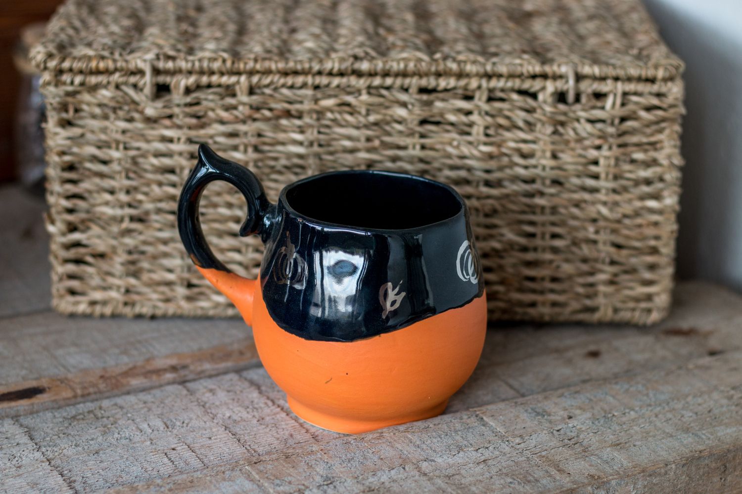 Weird orange mug