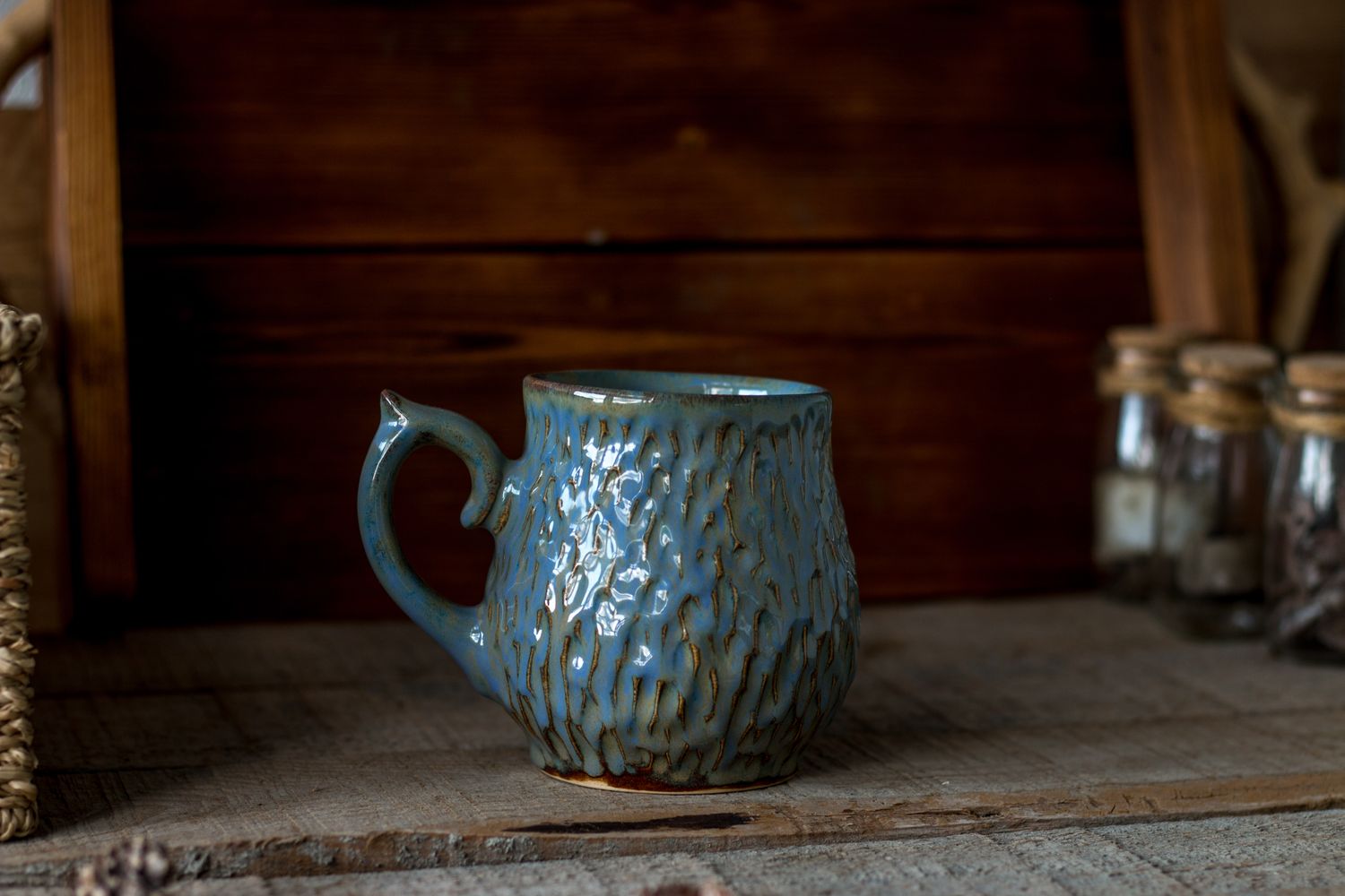 Carved mug