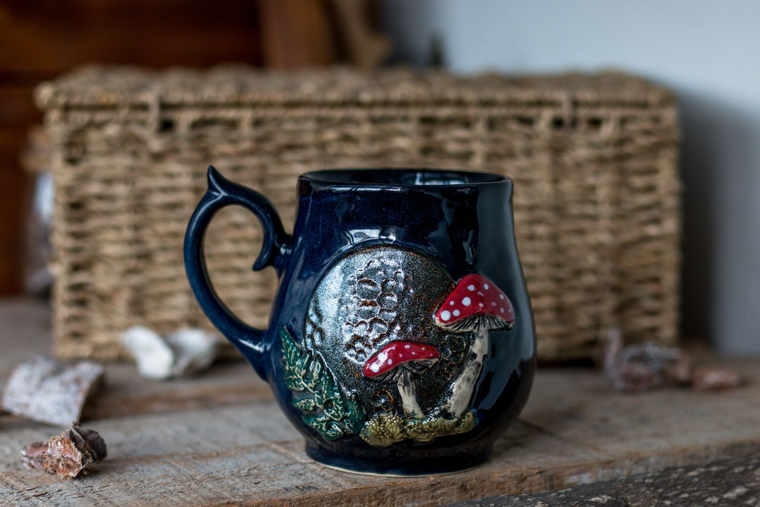Amanita and Moon mug