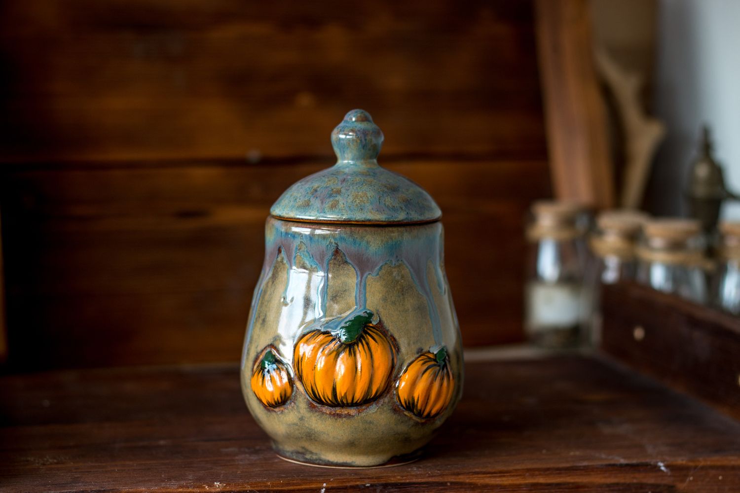 Pumpkin sugar bowl