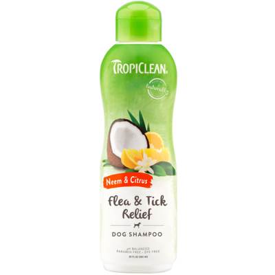 TropiClean Flea &amp; Tick Relief Shampoo Neem &amp; Citrus 20OZ