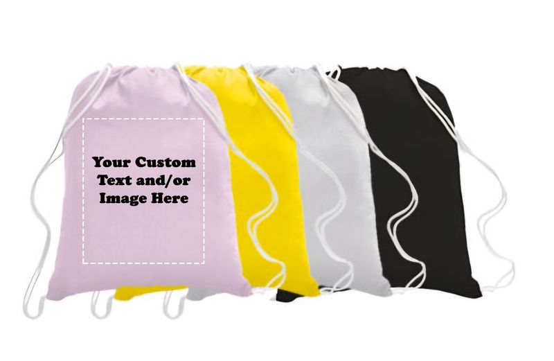 Custom Cotton Drawstring Sports Pack 14"x18"