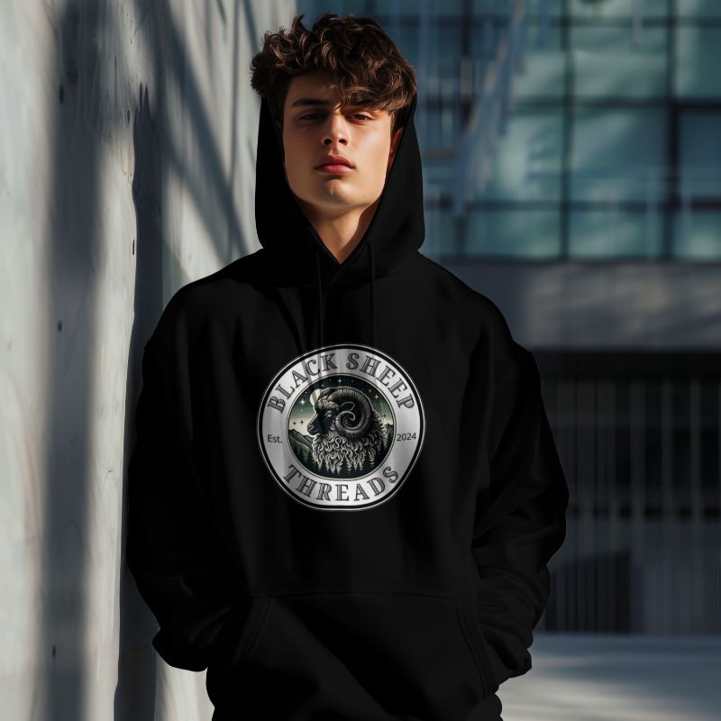 Black Sheep Threads Pullover Hoodie (100% Organic Cotton French Terry)