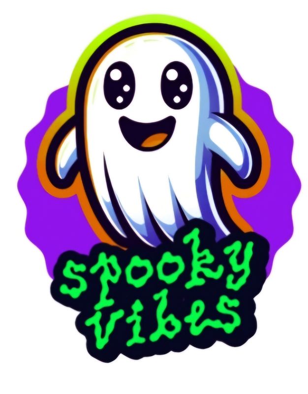 "Spooky Vibes" Window Cling 5"x5"