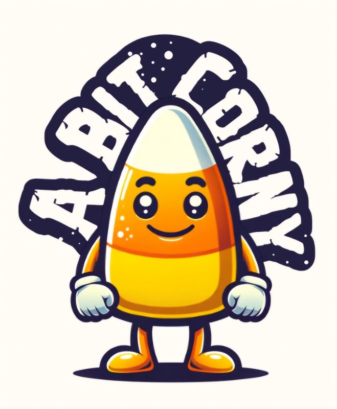 "A Bit Corny" Window Cling 5"x5"