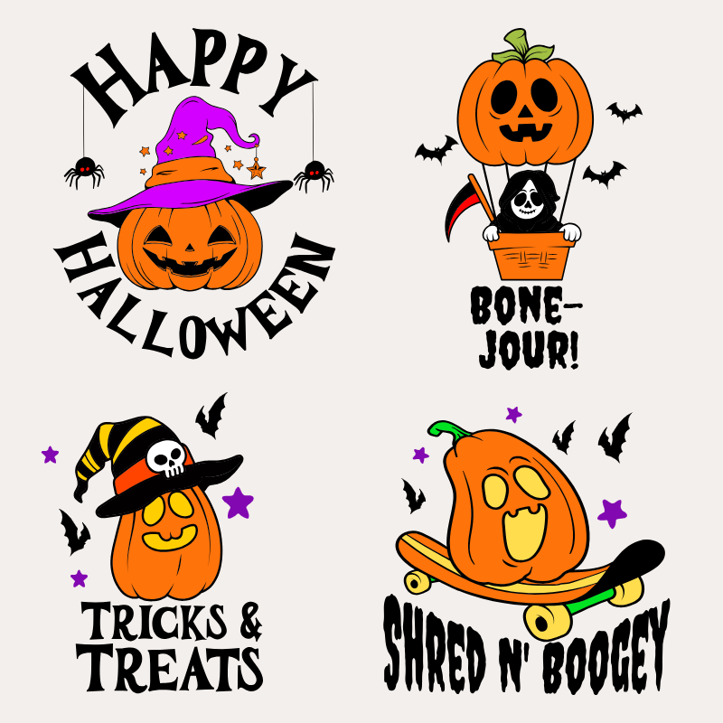 Halloween Pumpkin Window Cling Sheet