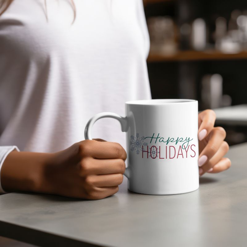 &quot;Happy Holidays&quot; Mug (15 oz)