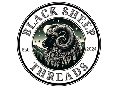 Black Sheep Threads Logo Sticker (Standard Size- 2"x2")
