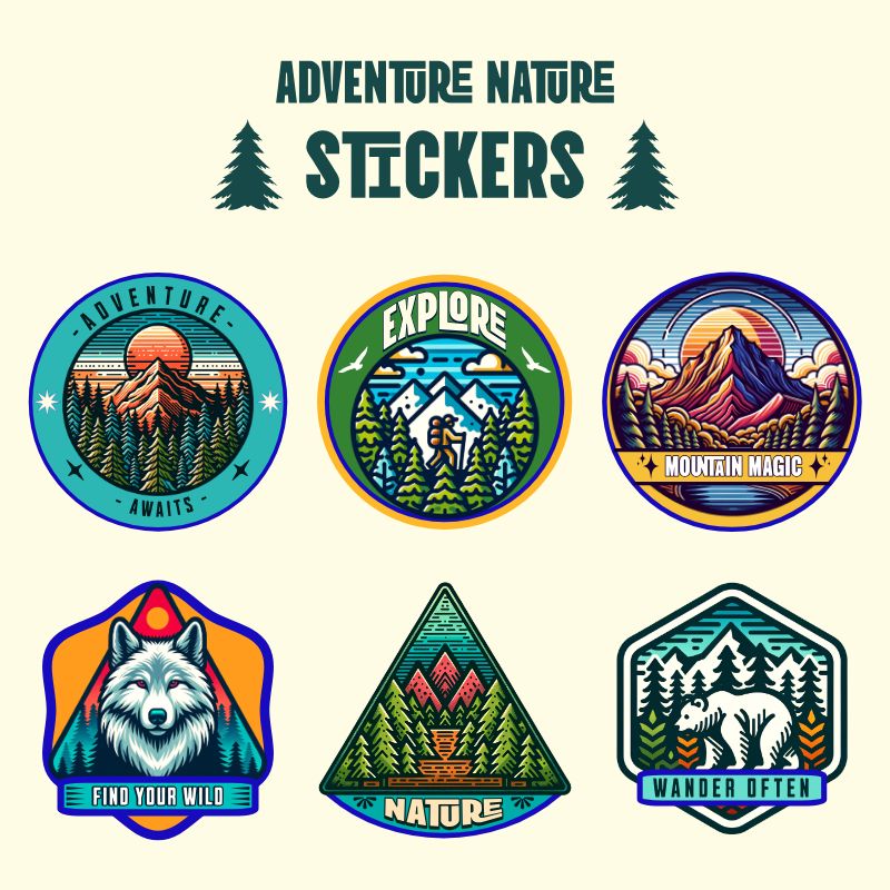 Adventure Nature Sticker Sheet