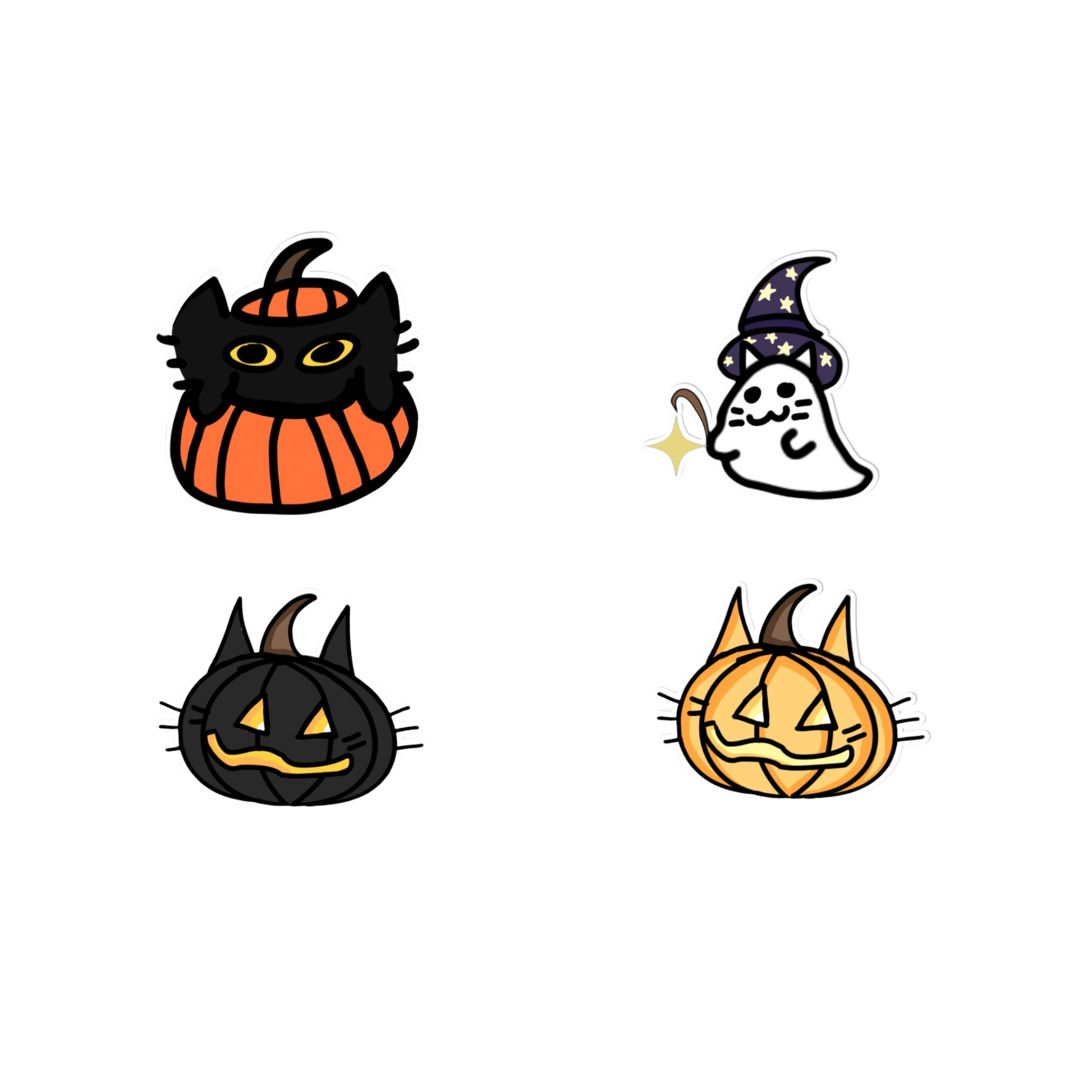 Halloween Kat Stickers