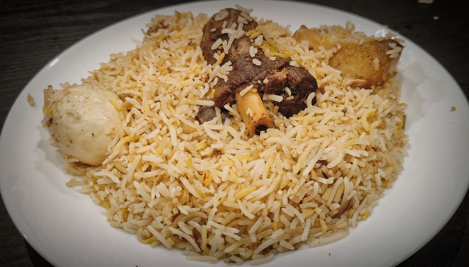 Mutton Biryani (Mutton, Potato and Egg with Rice)