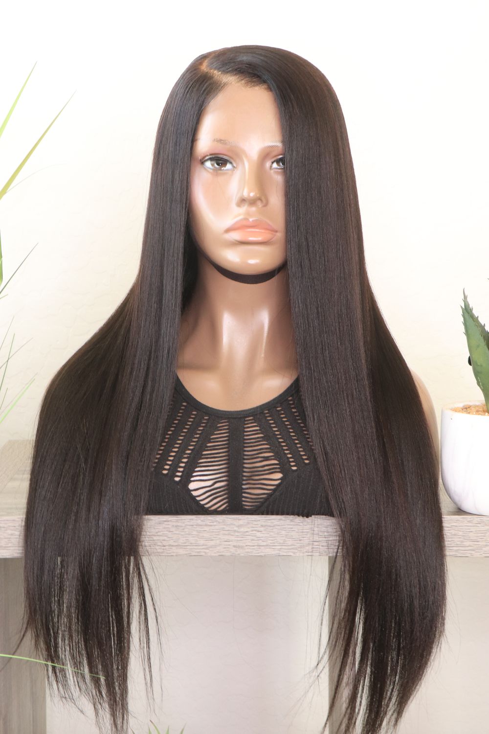 NADULA 24&quot; Yaki Straight 5x5&quot; Thin HD Pre-Everything Bye-Bye Knots Lace Wig