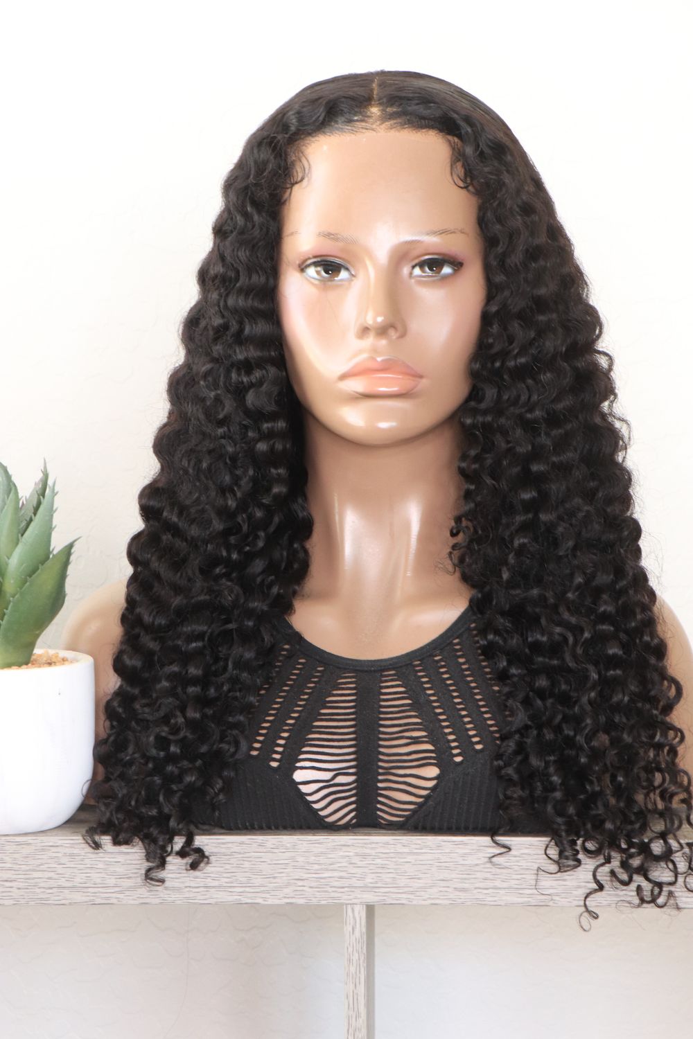 NADULA 24&quot; Jerry Curly 7x5&quot; Air Wig Lace Wig