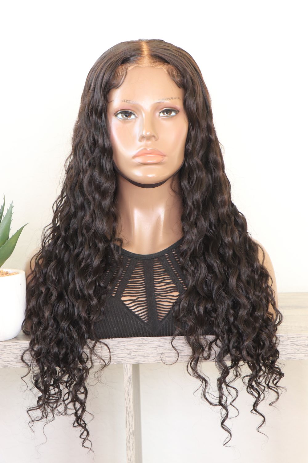 UNICE 24&quot; Water Wave 7x5&quot; Bye-Bye Knots Pre-Everything Lace Wig