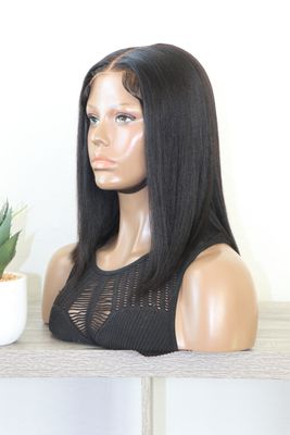 UNICE 12&quot; Yaki Straight 7x5&quot; Bob Bye-Bye Knots Pre-Everything Lace Wig