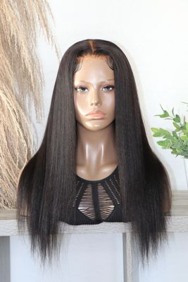 DORSANEE 20&quot; Kinky Straight 4x4 Lace Wig Pre-Plucked Ready To Wear