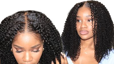 UNICE 18&quot; Kinky Curly 6x4.75&quot; Pre-Everything Lace Air Wig Ready To Wear