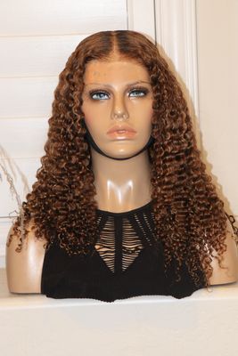 Curlyme 18" Balayage Highlighted 4/27 7x5" HD 180% Density Pre-Everything Lace Wig