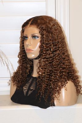 Curlyme 18" Balayage Highlighted 4/27 7x5" HD 180% Density Pre-Everything Lace Wig